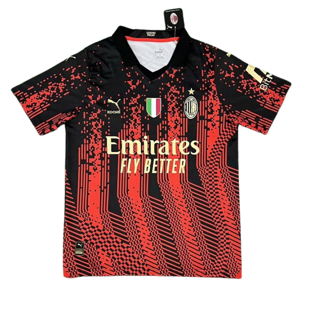 AC Milan 2023/24 Home Kit Puma Soccer Jersey - Red and Black