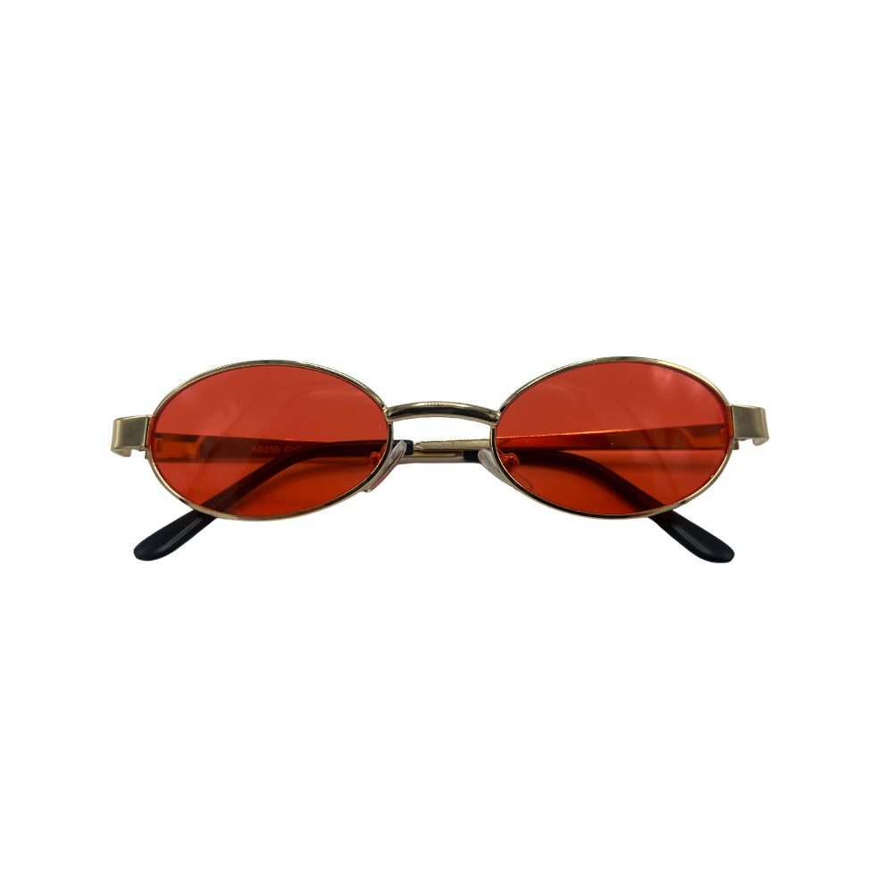 Vintage Red Lens Gold Frame Sunglasses Swaggy Steals Unique and Tr