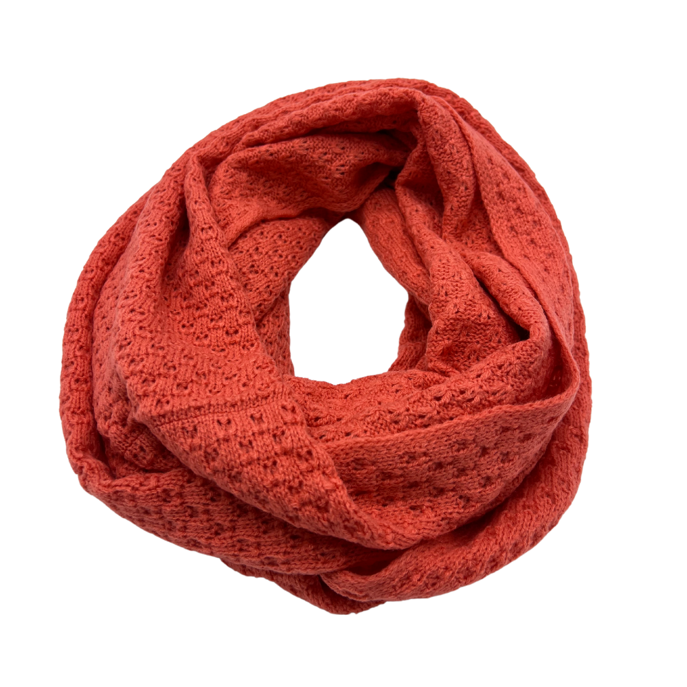 Warm and Cozy Light Red Infinity Scarf Perfect Winter Fall Fashion Swaggy Steals