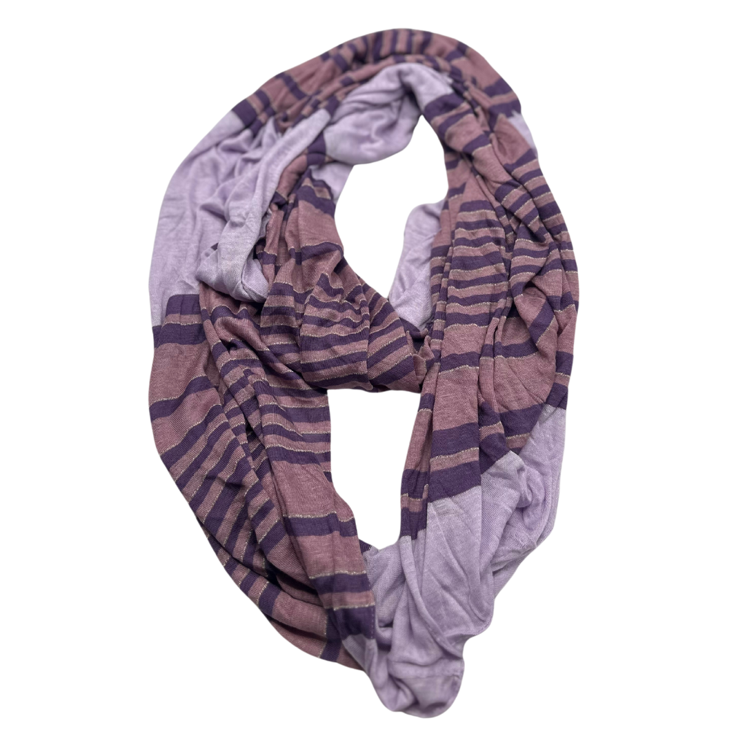 Shades of Purple Striped Infinity Scarf - Soft Versatile Fashion - Swaggy Steals